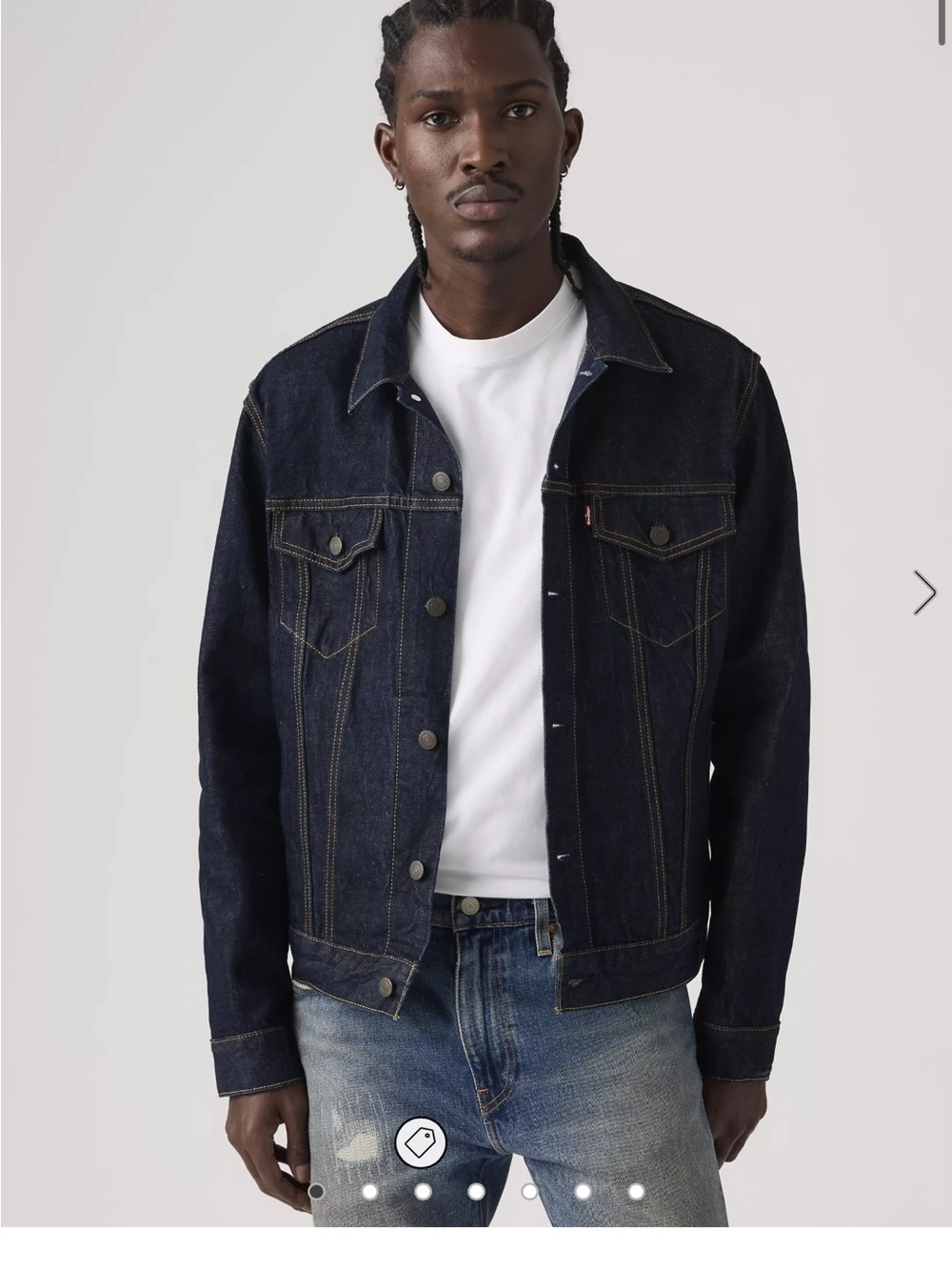 Levi’s Premium Trucker Jacket in Dark Wash, XLT